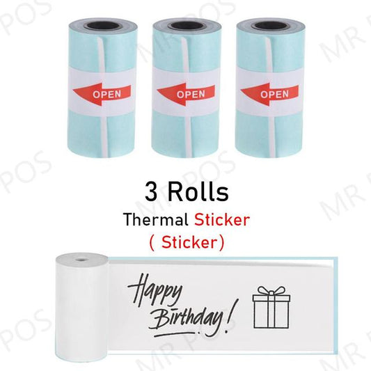 3 Rolls of EXTRA Sticky Thermal Printing Paper
